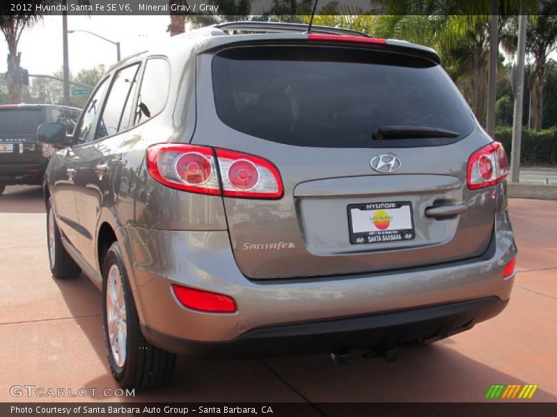 Mineral Gray / Gray 2012 Hyundai Santa Fe SE V6