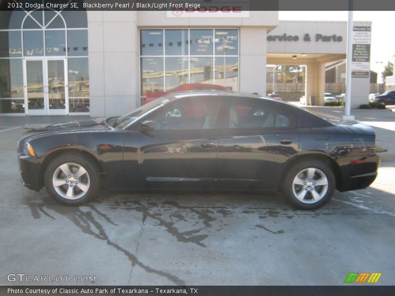 Blackberry Pearl / Black/Light Frost Beige 2012 Dodge Charger SE
