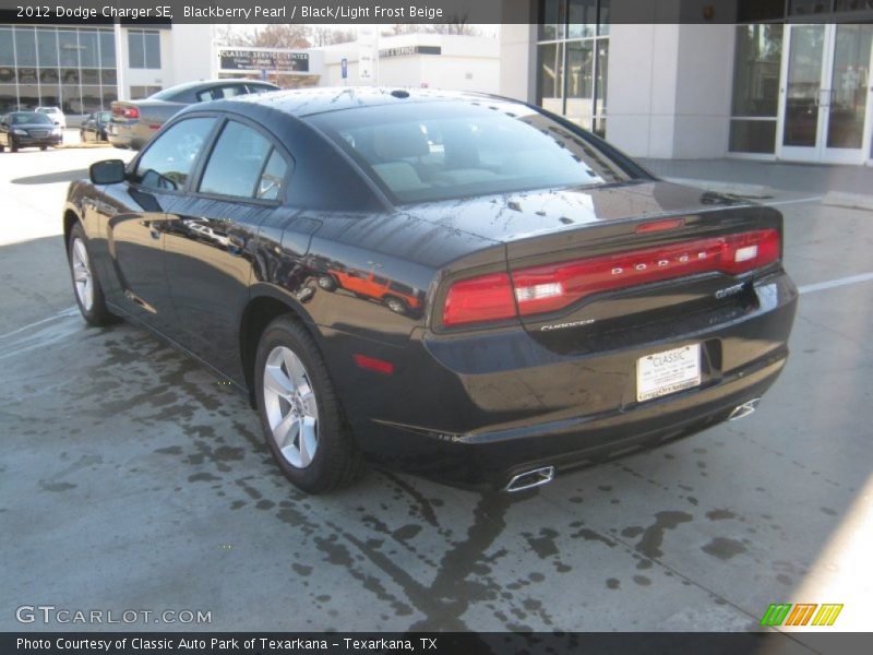 Blackberry Pearl / Black/Light Frost Beige 2012 Dodge Charger SE