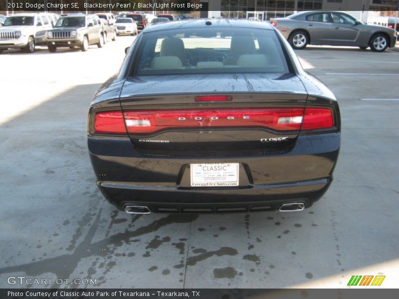 Blackberry Pearl / Black/Light Frost Beige 2012 Dodge Charger SE