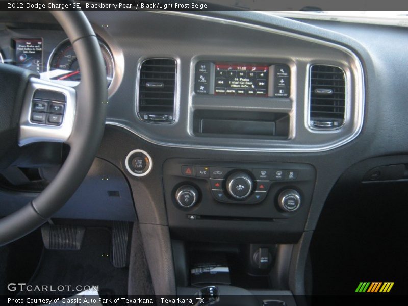 Blackberry Pearl / Black/Light Frost Beige 2012 Dodge Charger SE