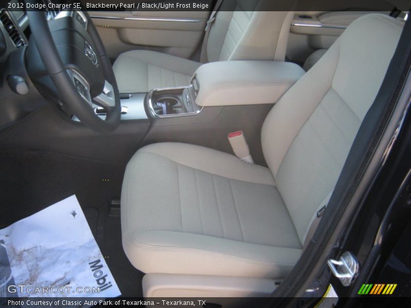 Blackberry Pearl / Black/Light Frost Beige 2012 Dodge Charger SE