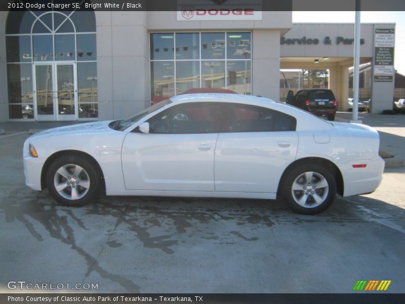 Bright White / Black 2012 Dodge Charger SE