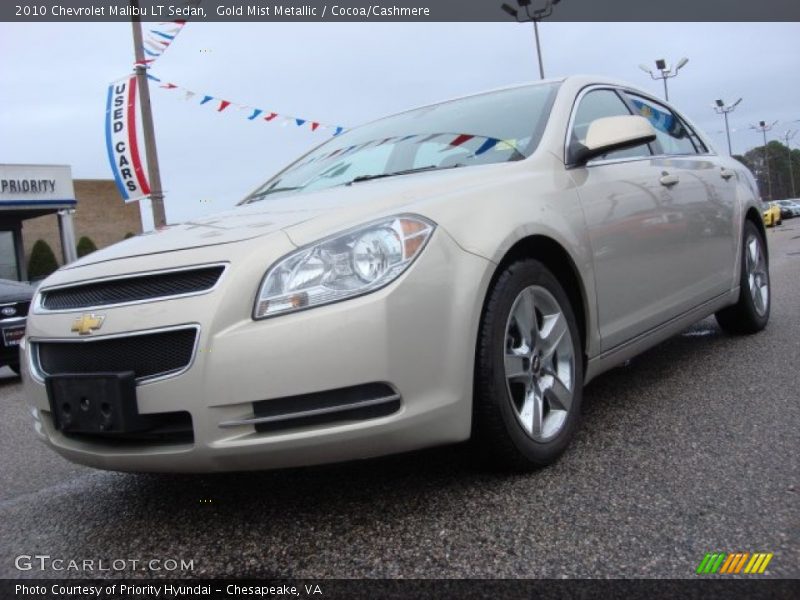 Gold Mist Metallic / Cocoa/Cashmere 2010 Chevrolet Malibu LT Sedan