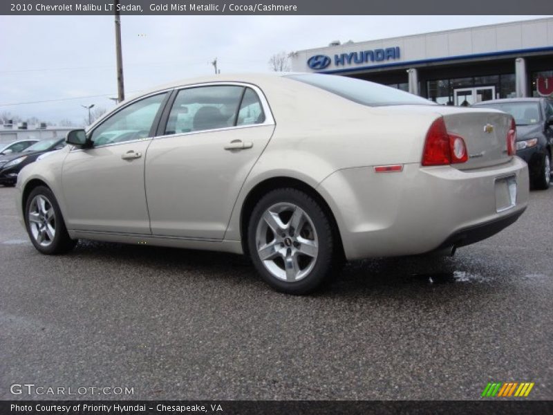 Gold Mist Metallic / Cocoa/Cashmere 2010 Chevrolet Malibu LT Sedan