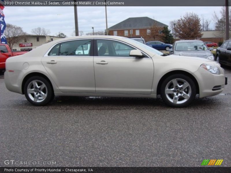 Gold Mist Metallic / Cocoa/Cashmere 2010 Chevrolet Malibu LT Sedan