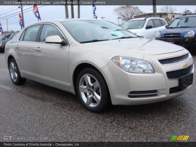 Gold Mist Metallic / Cocoa/Cashmere 2010 Chevrolet Malibu LT Sedan