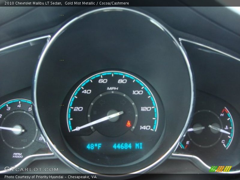 Gold Mist Metallic / Cocoa/Cashmere 2010 Chevrolet Malibu LT Sedan