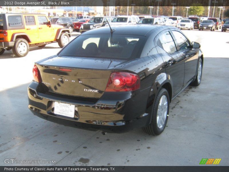 Black / Black 2012 Dodge Avenger SE