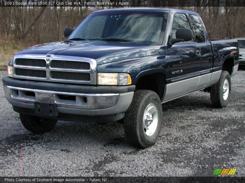 Patriot Blue Pearl / Agate 2001 Dodge Ram 1500 SLT Club Cab 4x4