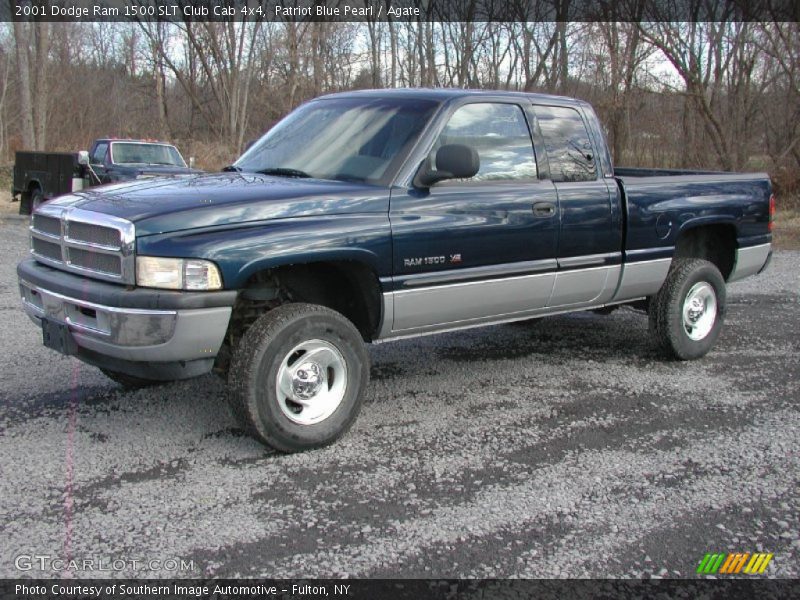 Patriot Blue Pearl / Agate 2001 Dodge Ram 1500 SLT Club Cab 4x4
