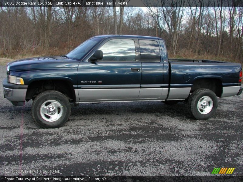 Patriot Blue Pearl / Agate 2001 Dodge Ram 1500 SLT Club Cab 4x4
