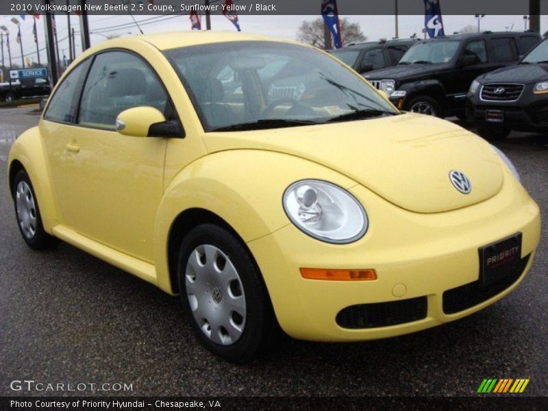 Sunflower Yellow / Black 2010 Volkswagen New Beetle 2.5 Coupe