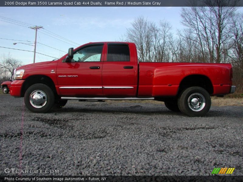 Flame Red / Medium Slate Gray 2006 Dodge Ram 3500 Laramie Quad Cab 4x4 Dually