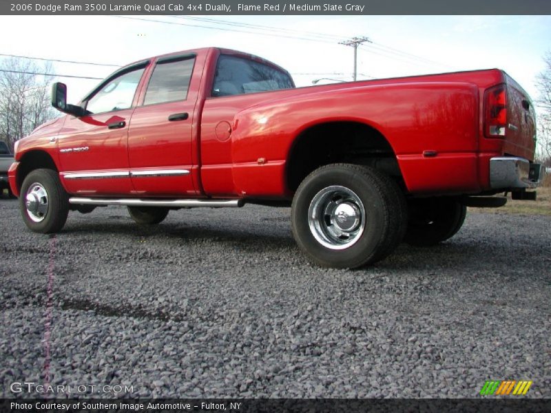 Flame Red / Medium Slate Gray 2006 Dodge Ram 3500 Laramie Quad Cab 4x4 Dually