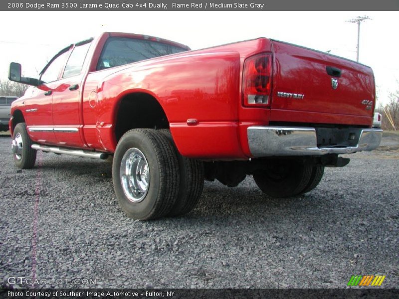 Flame Red / Medium Slate Gray 2006 Dodge Ram 3500 Laramie Quad Cab 4x4 Dually