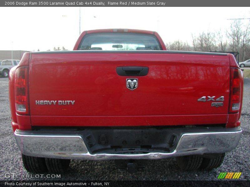 Flame Red / Medium Slate Gray 2006 Dodge Ram 3500 Laramie Quad Cab 4x4 Dually