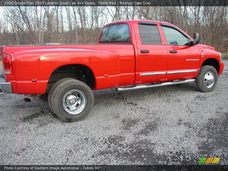 Flame Red / Medium Slate Gray 2006 Dodge Ram 3500 Laramie Quad Cab 4x4 Dually