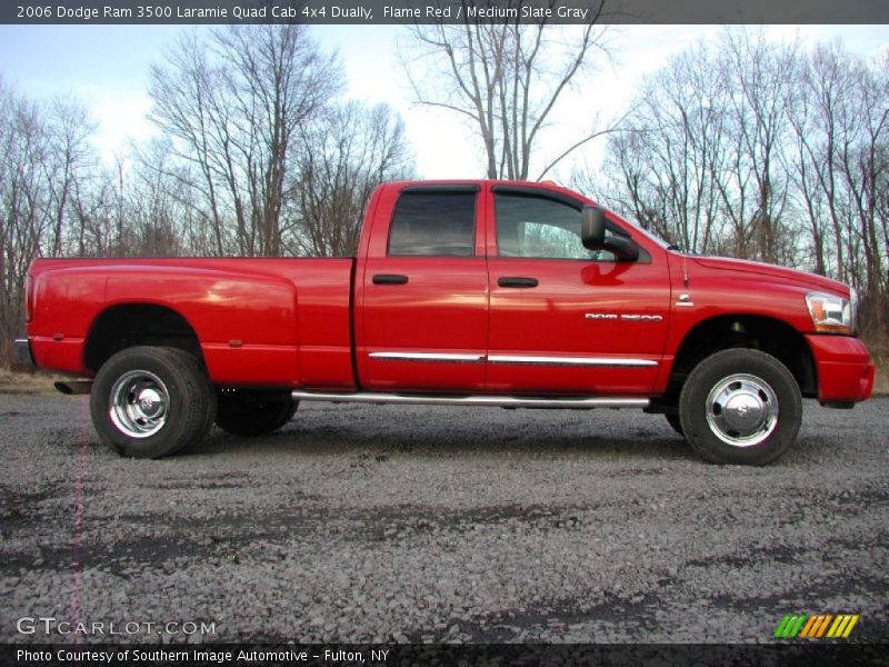 Flame Red / Medium Slate Gray 2006 Dodge Ram 3500 Laramie Quad Cab 4x4 Dually