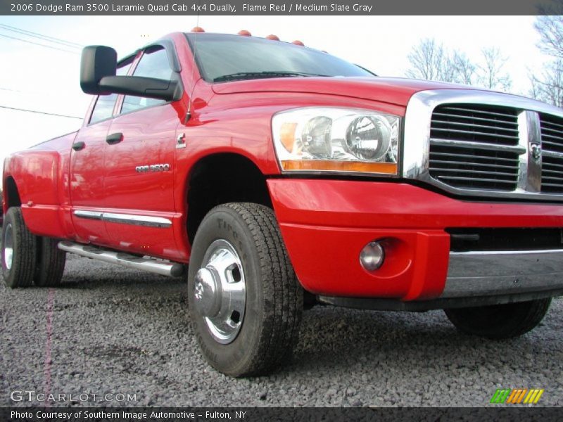 Flame Red / Medium Slate Gray 2006 Dodge Ram 3500 Laramie Quad Cab 4x4 Dually