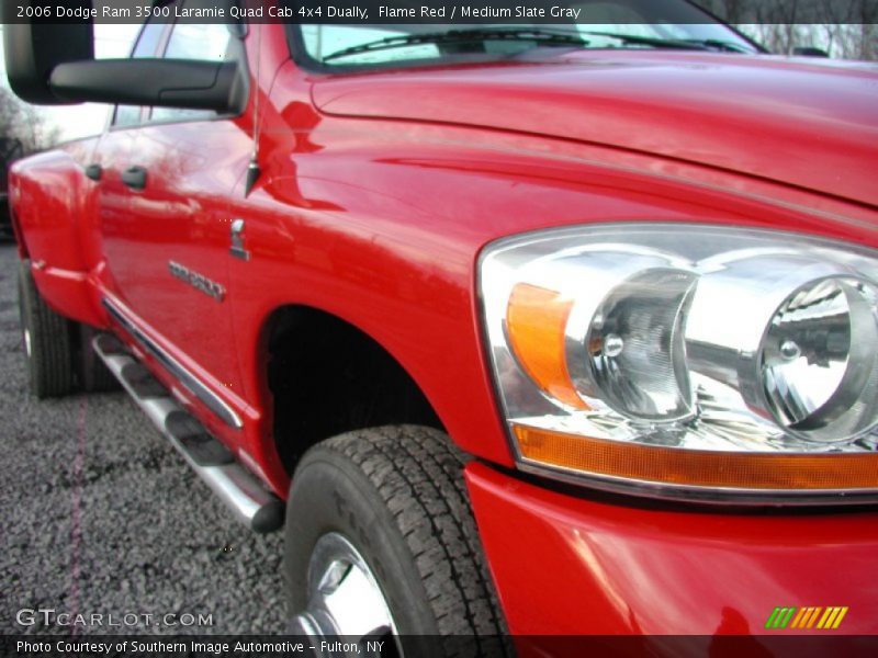 Flame Red / Medium Slate Gray 2006 Dodge Ram 3500 Laramie Quad Cab 4x4 Dually