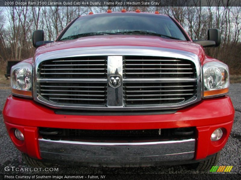 Flame Red / Medium Slate Gray 2006 Dodge Ram 3500 Laramie Quad Cab 4x4 Dually