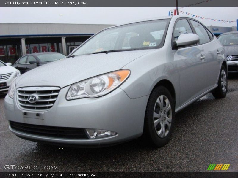 Liquid Silver / Gray 2010 Hyundai Elantra GLS