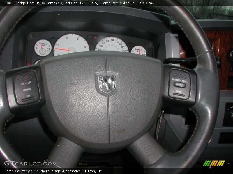 Flame Red / Medium Slate Gray 2006 Dodge Ram 3500 Laramie Quad Cab 4x4 Dually