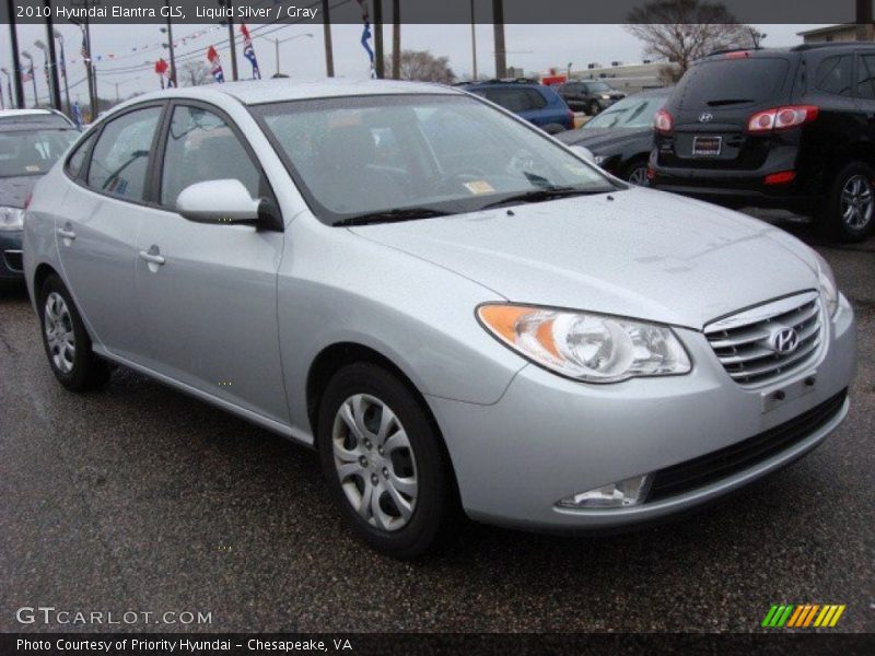 Liquid Silver / Gray 2010 Hyundai Elantra GLS