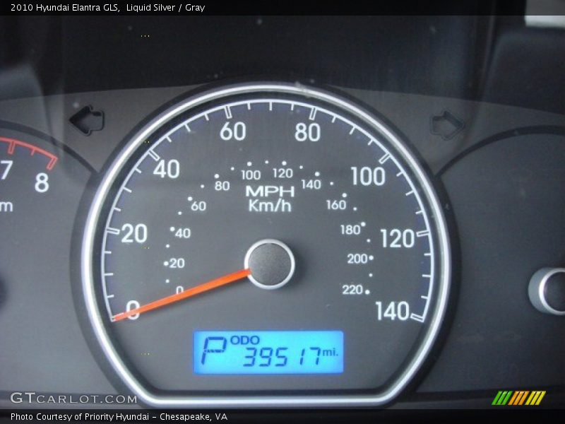 Liquid Silver / Gray 2010 Hyundai Elantra GLS