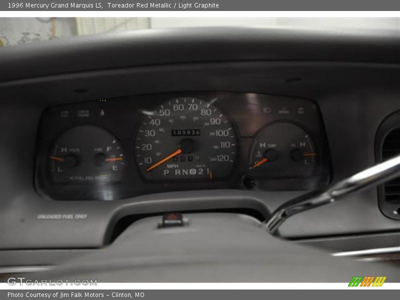 Toreador Red Metallic / Light Graphite 1996 Mercury Grand Marquis LS