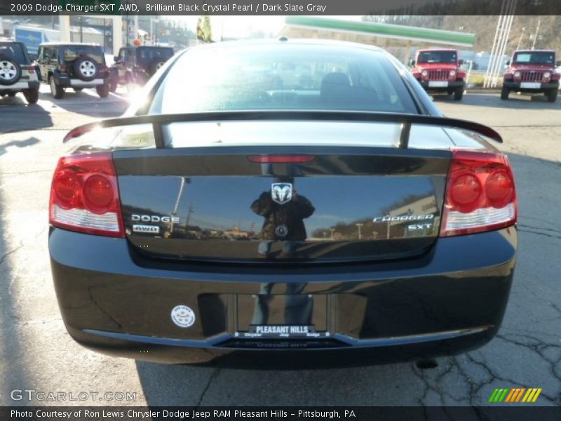 Brilliant Black Crystal Pearl / Dark Slate Gray 2009 Dodge Charger SXT AWD