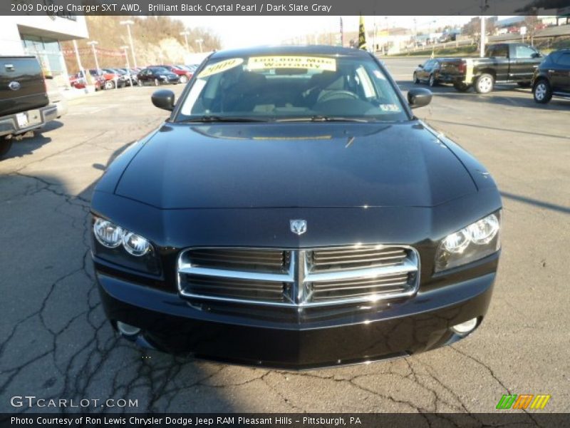 Brilliant Black Crystal Pearl / Dark Slate Gray 2009 Dodge Charger SXT AWD