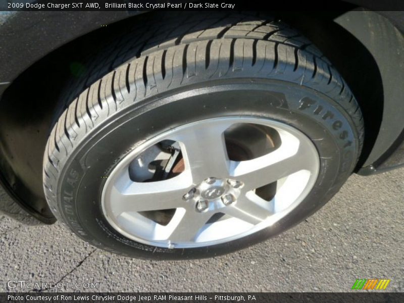 Brilliant Black Crystal Pearl / Dark Slate Gray 2009 Dodge Charger SXT AWD