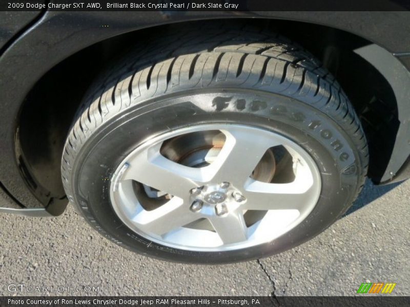 Brilliant Black Crystal Pearl / Dark Slate Gray 2009 Dodge Charger SXT AWD