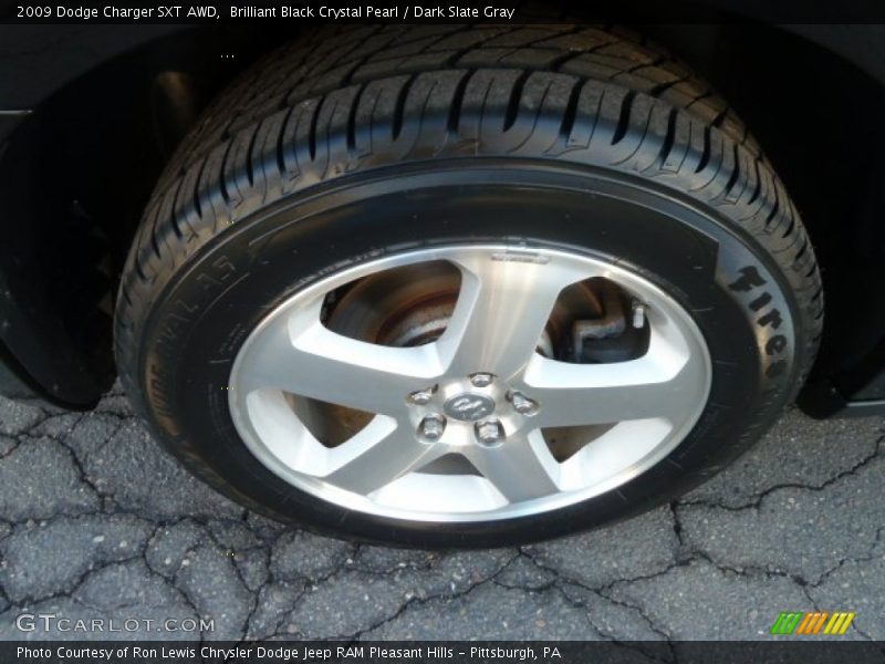 Brilliant Black Crystal Pearl / Dark Slate Gray 2009 Dodge Charger SXT AWD