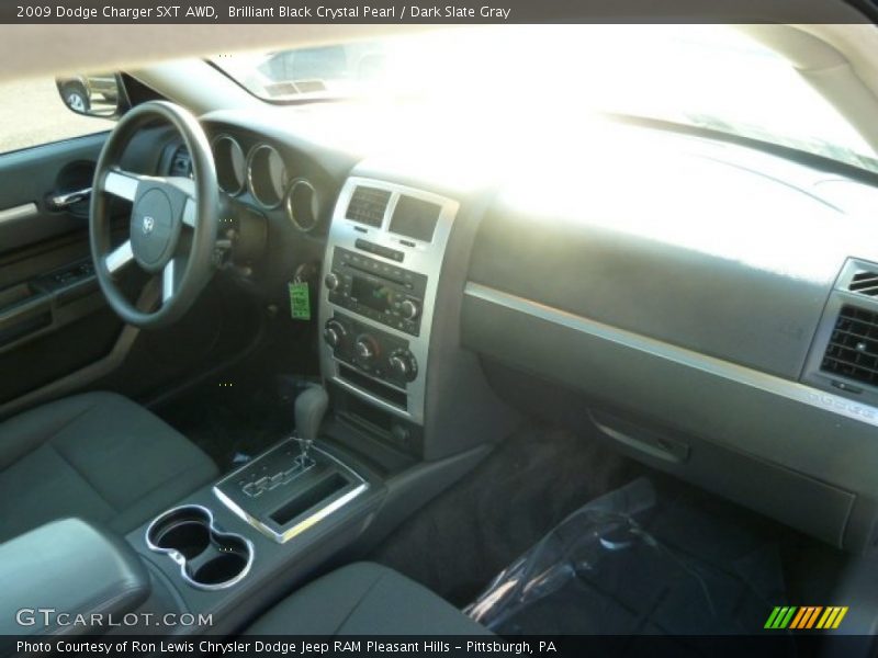 Brilliant Black Crystal Pearl / Dark Slate Gray 2009 Dodge Charger SXT AWD