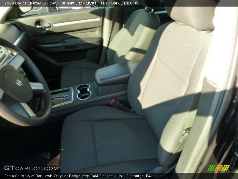 Brilliant Black Crystal Pearl / Dark Slate Gray 2009 Dodge Charger SXT AWD