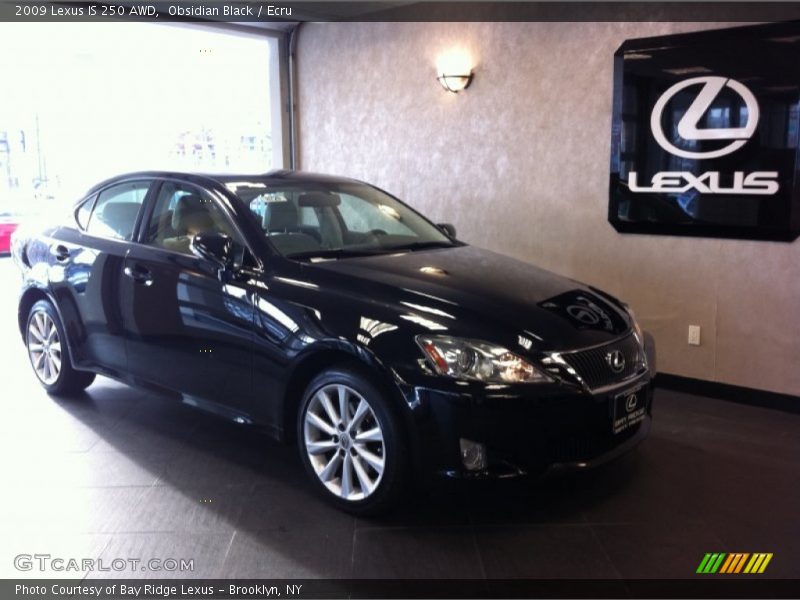 Obsidian Black / Ecru 2009 Lexus IS 250 AWD