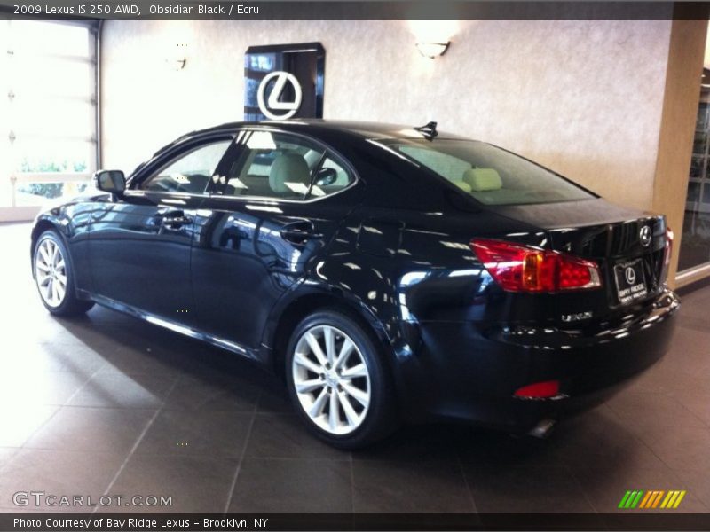 Obsidian Black / Ecru 2009 Lexus IS 250 AWD