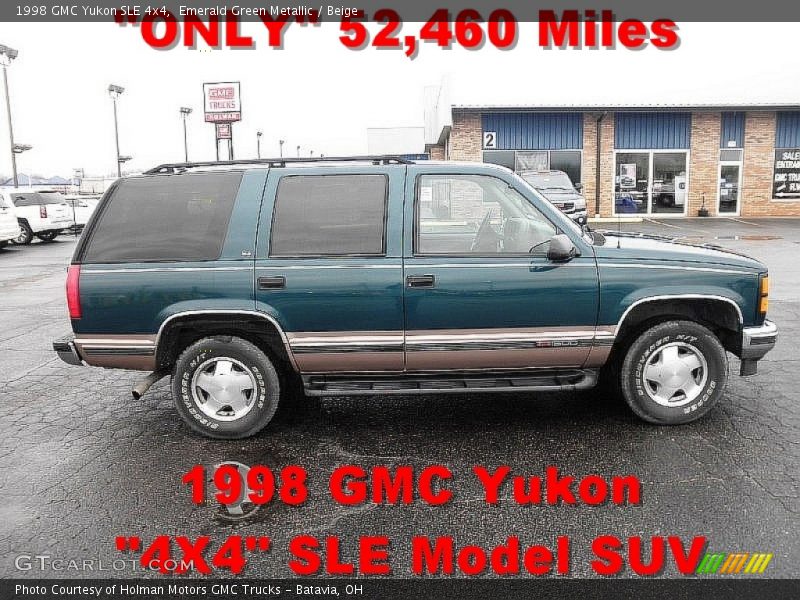 Emerald Green Metallic / Beige 1998 GMC Yukon SLE 4x4