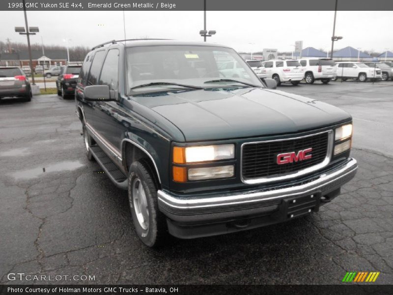 Emerald Green Metallic / Beige 1998 GMC Yukon SLE 4x4