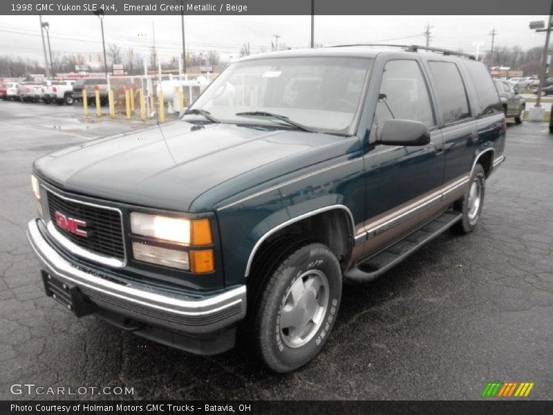 Emerald Green Metallic / Beige 1998 GMC Yukon SLE 4x4