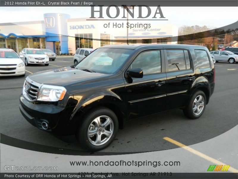 Crystal Black Pearl / Beige 2012 Honda Pilot EX-L