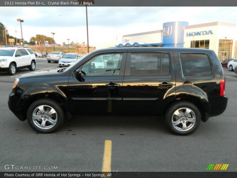 Crystal Black Pearl / Beige 2012 Honda Pilot EX-L