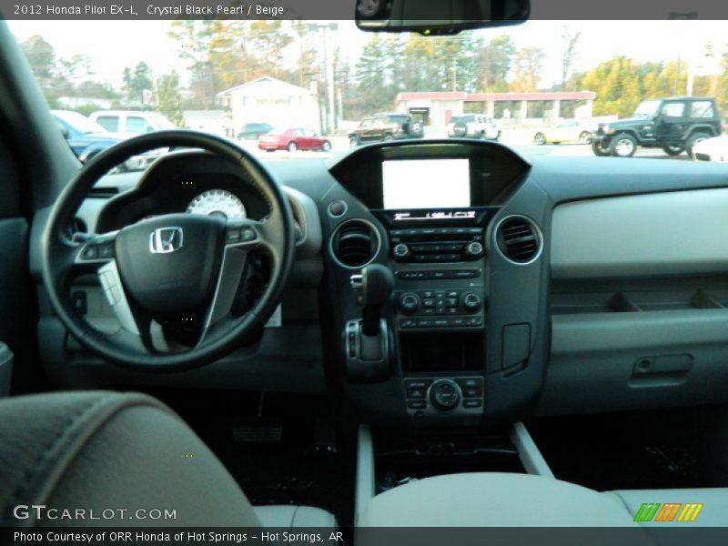 Crystal Black Pearl / Beige 2012 Honda Pilot EX-L
