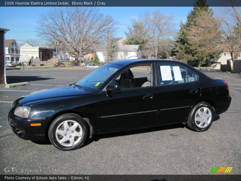 Ebony Black / Gray 2006 Hyundai Elantra Limited Sedan
