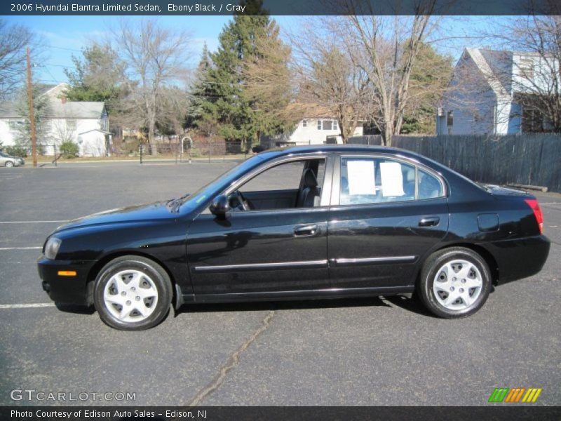 Ebony Black / Gray 2006 Hyundai Elantra Limited Sedan