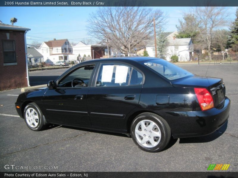 Ebony Black / Gray 2006 Hyundai Elantra Limited Sedan