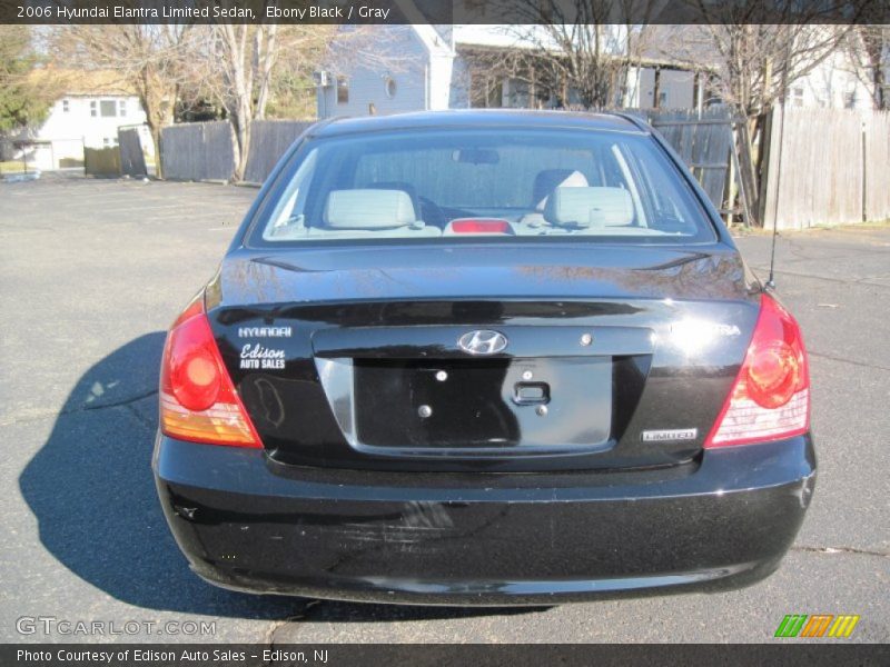 Ebony Black / Gray 2006 Hyundai Elantra Limited Sedan